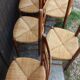 Lot de 5 chaises paillées