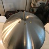 Vintage mushroom lamp 1970 brushed aluminium