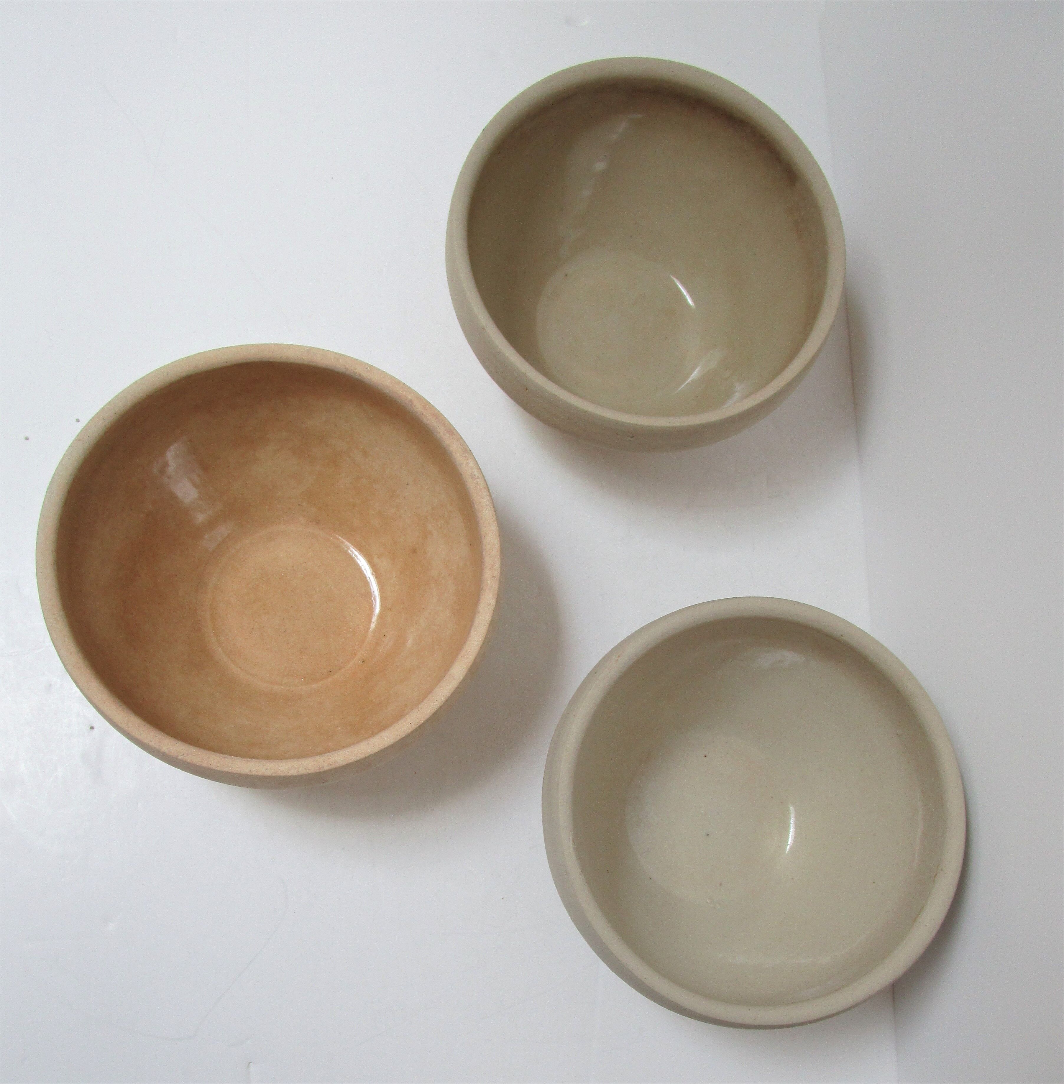 Three ceramic bowls