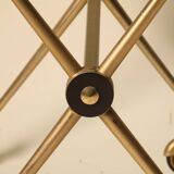 Table d’appoint en laiton et verre dans le style de Jacques Adnet