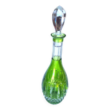 Green Baccarat cut crystal carafe