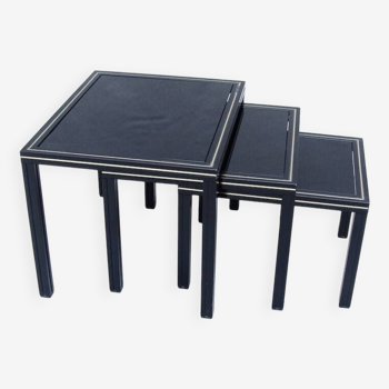 3 vintage nesting tables by Pierre Vandel