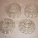 Sucrier de table en verre moulé transparent art déco
