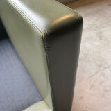 2-seater sofa and 2 armchairs set Pfister for Knoll khaki leather
