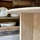 Side table, round low in travertine ⌀ 61 cm