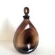 Carafe à liqueur verre ambré 1970
