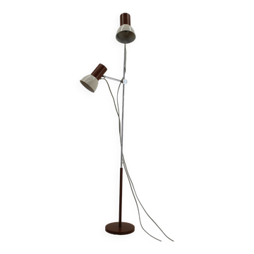 Lampadaire ajustable en chrome et métal des années 1970, tchécoslovaquie
