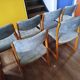Ensemble de 6 chaises traineau, années 70