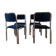 Lot de 4 chaises en acier chromé