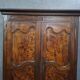 Bressanne wardrobe in walnut and solid oak, regional work from the 20th century.
