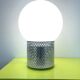 Lampe en acier chromé et verre opalin par Michel Boyer pour Verre Lumière, 1970