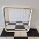 Vintage white tubular mirror from Italy, 70s