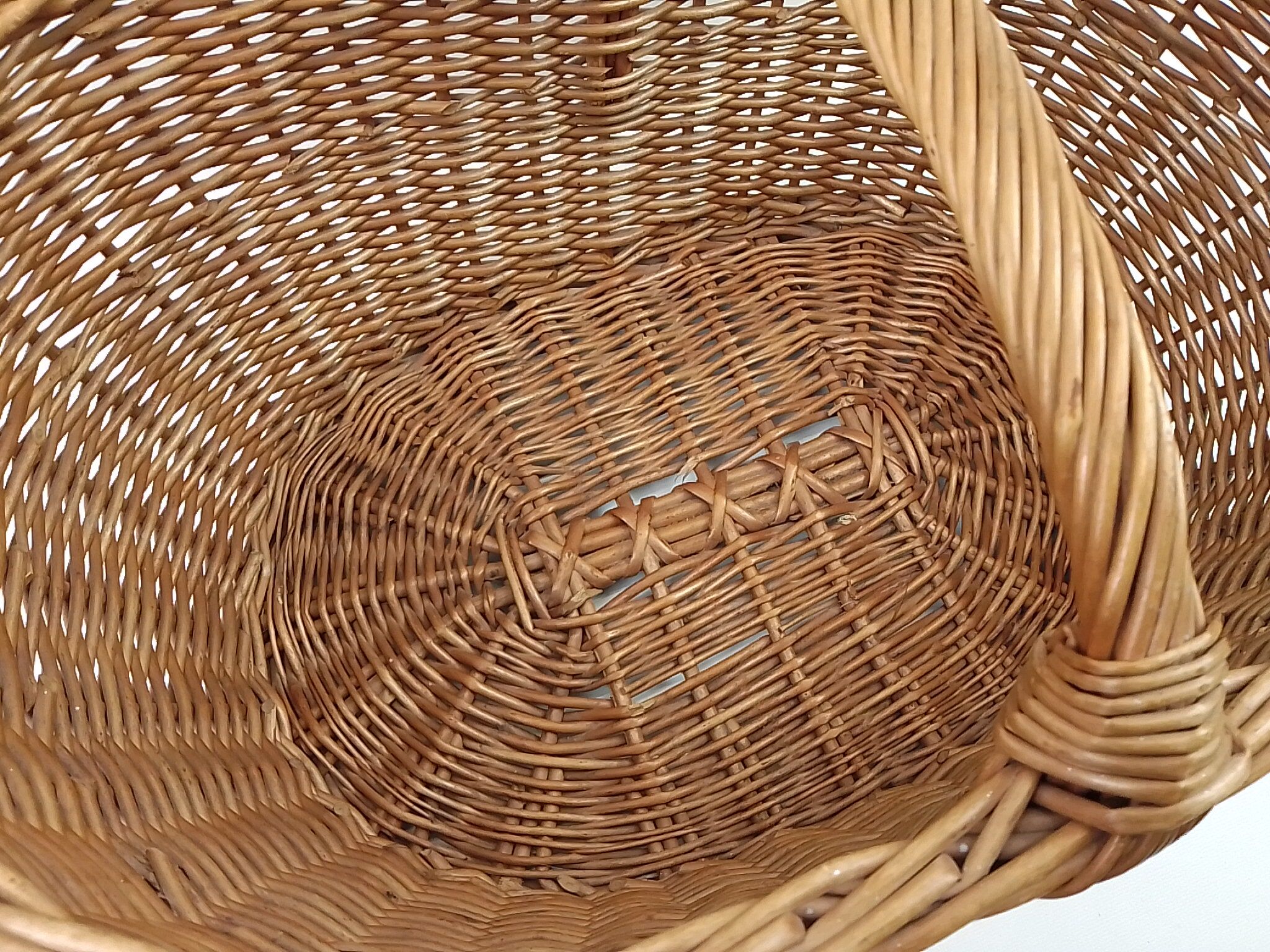 Wicker shopping cart