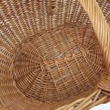 Wicker shopping cart