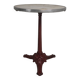 Bistro table with cast iron legs and marble top, 1920s.