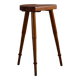 High tripod stool in solid pine, by a Danish cabinetmaker, mid-century, around 1960.