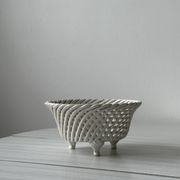 Bowl - braided salad bowl in French ceramic
