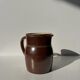 Brown ceramic pitcher H: 20 cm