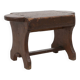 Tabouret bas rustique français en bois peint, vers 1900