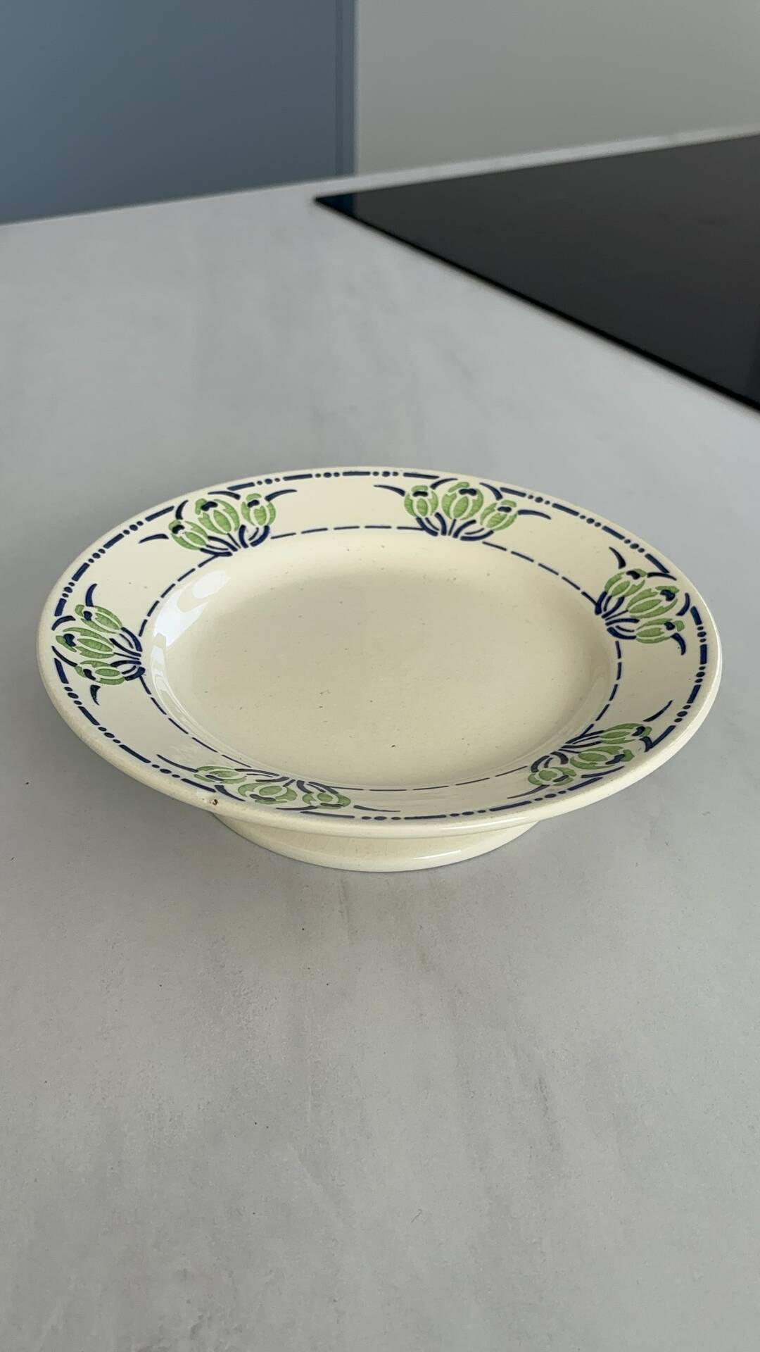 Earthenware compote H B C Choisy le Roi Spring model | Tableware Fr