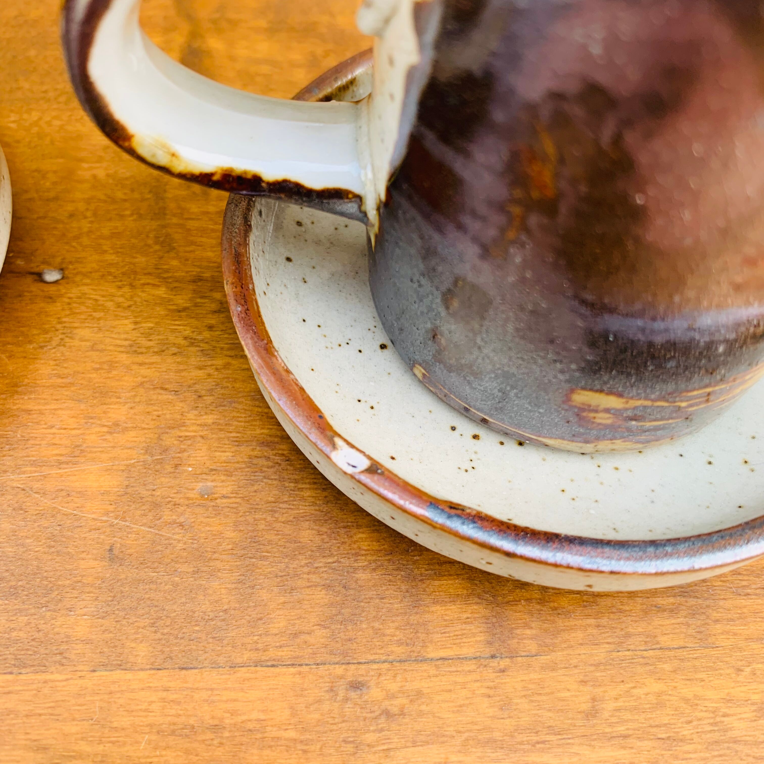 Vintage stoneware coffee set from the 1970s