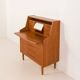 Danish teak mid century modern secretaire cabinet with a desk and vanity
