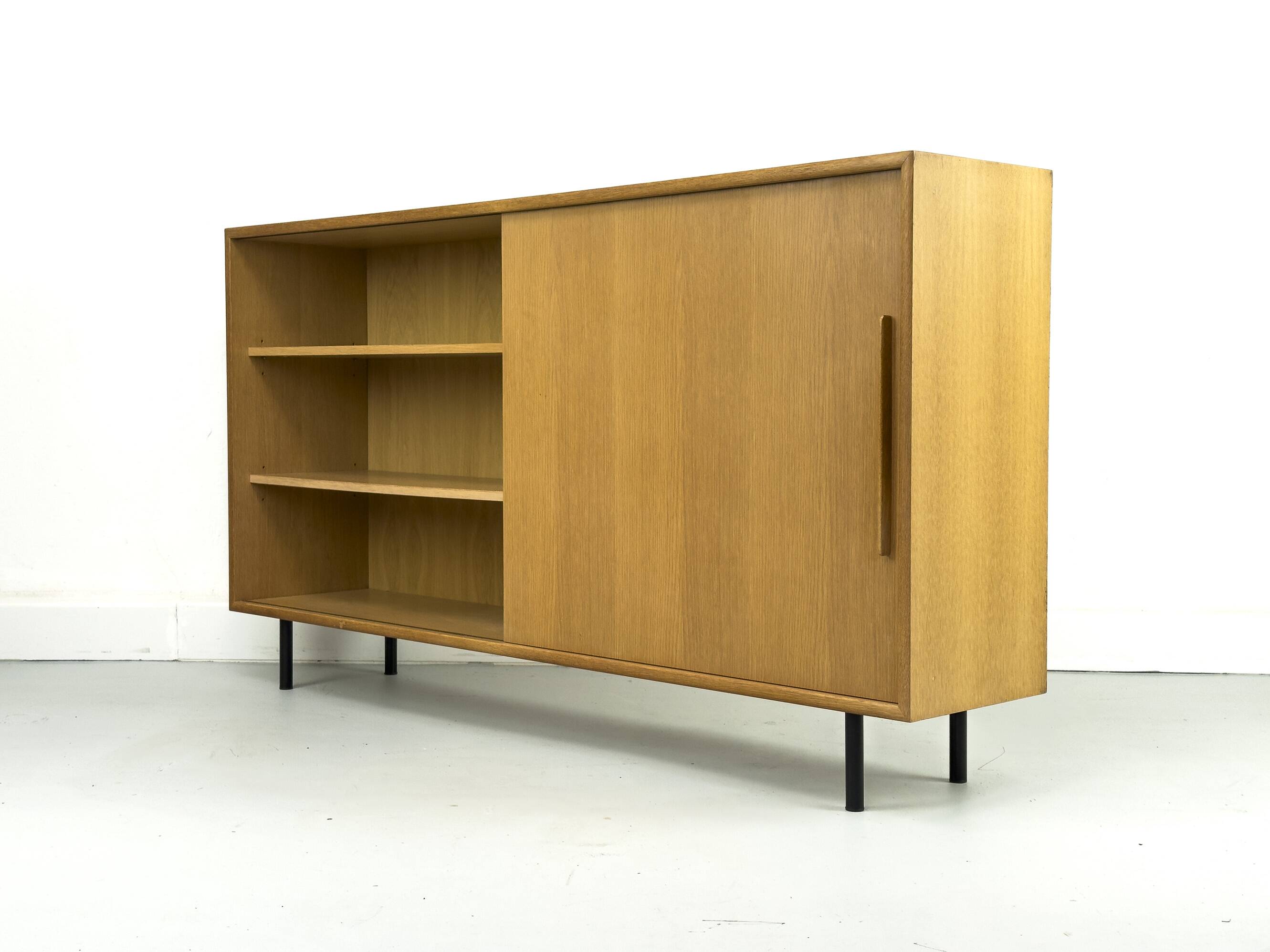 Oak Cabinet with One Sliding Door from WK Möbel, 1960s