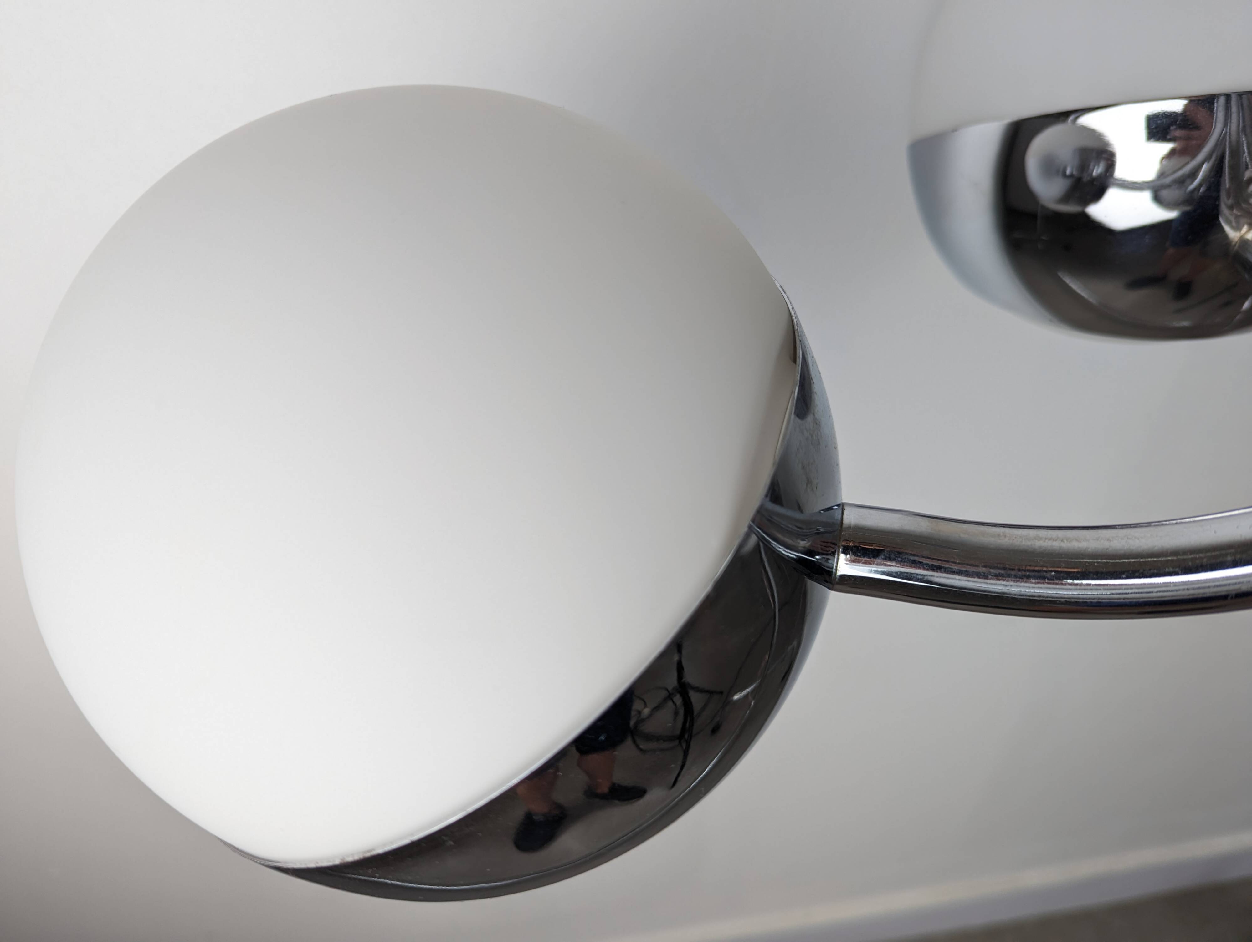 Stilnovo Chrome Space Chandelier Lamp from the 60s