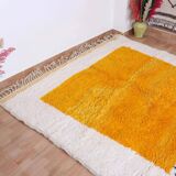 Handmade Moroccan wool rug, 250cm x 150cm, unique piece.