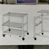 Serving table in brass and glass