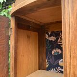 Parisian art deco wardrobe solid raw oak 1930