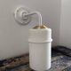Vintage white opaline wall light
