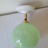 Wall lamp in Clichy glass and porcelain