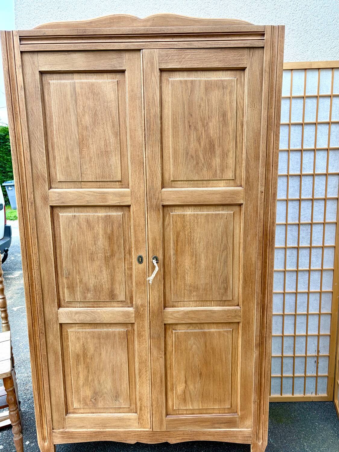 Raw wood wardrobe