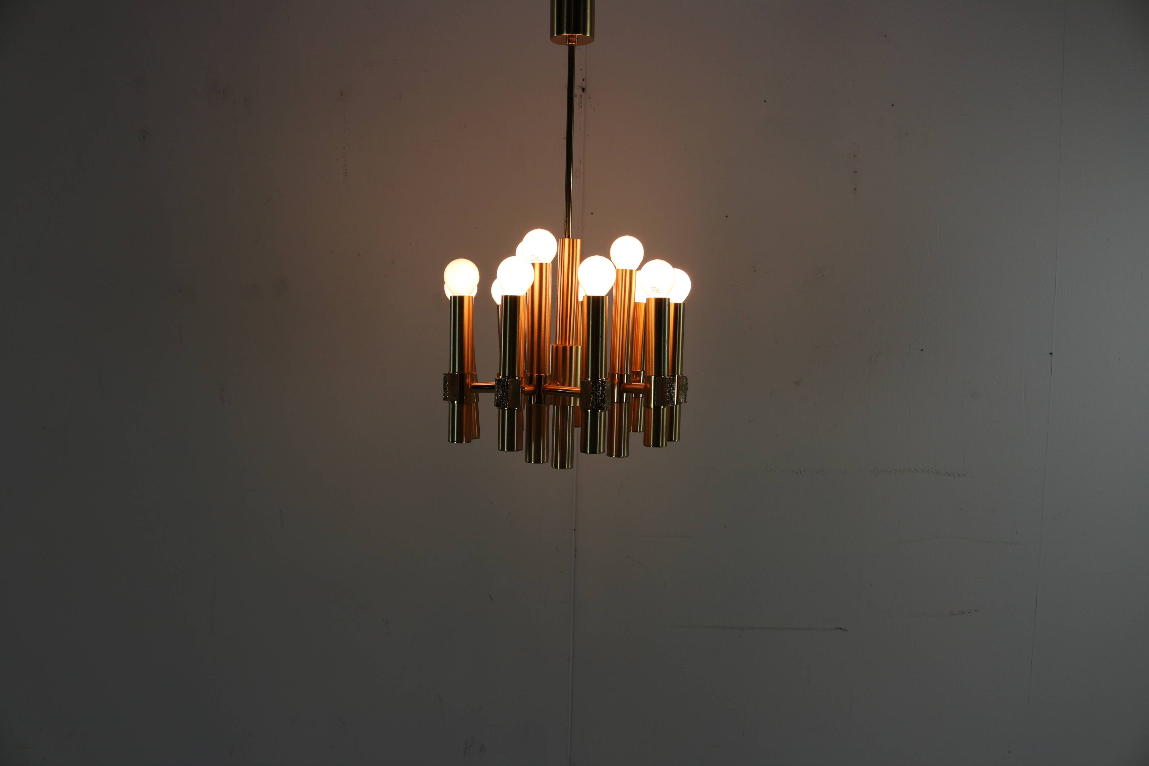 Italian seventies design ceilinglamp Angelo Brotto for Esperia