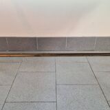 Vintage 1970 coffee table in bronze & glass with goat's foot legs 70s chic