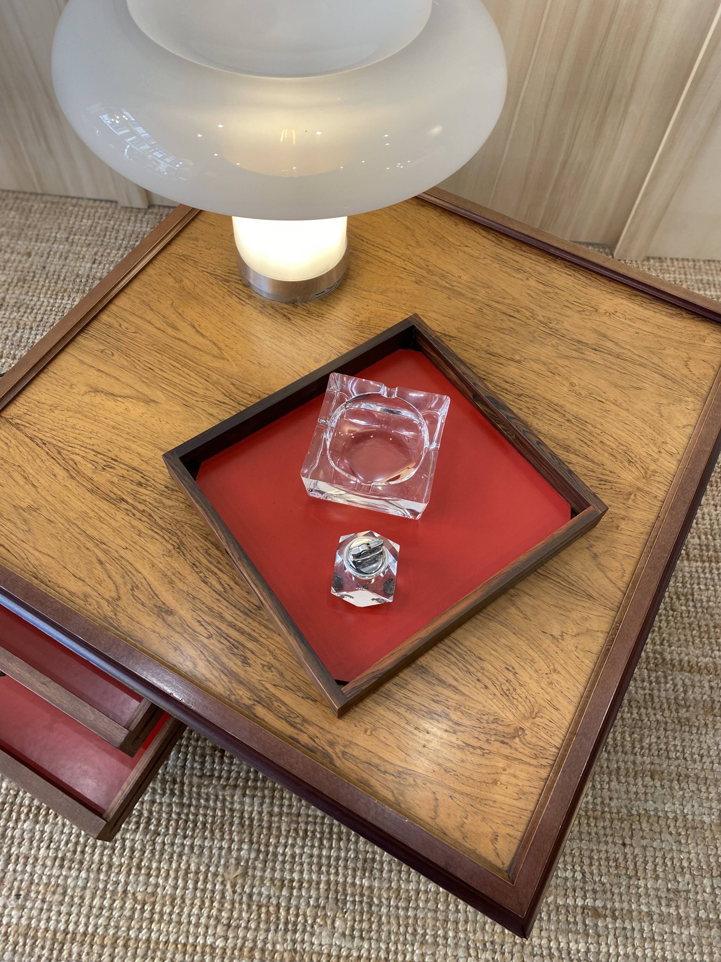 Italian coffee table in rosewood - 1960 - Saporiti