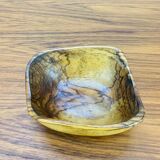 Brutalist vintage olive wood empty pocket