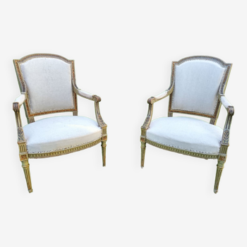 Pair of antique armchairs Louis XVI style