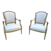 Pair of antique armchairs Louis XVI style