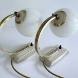 Paire de lampes de table Art Déco en verre