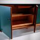 Vintage wooden low sideboard, compass feet