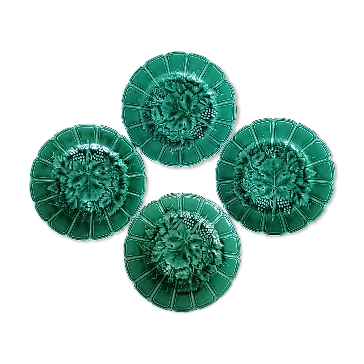 4 plates slurry dessert sarreguemines