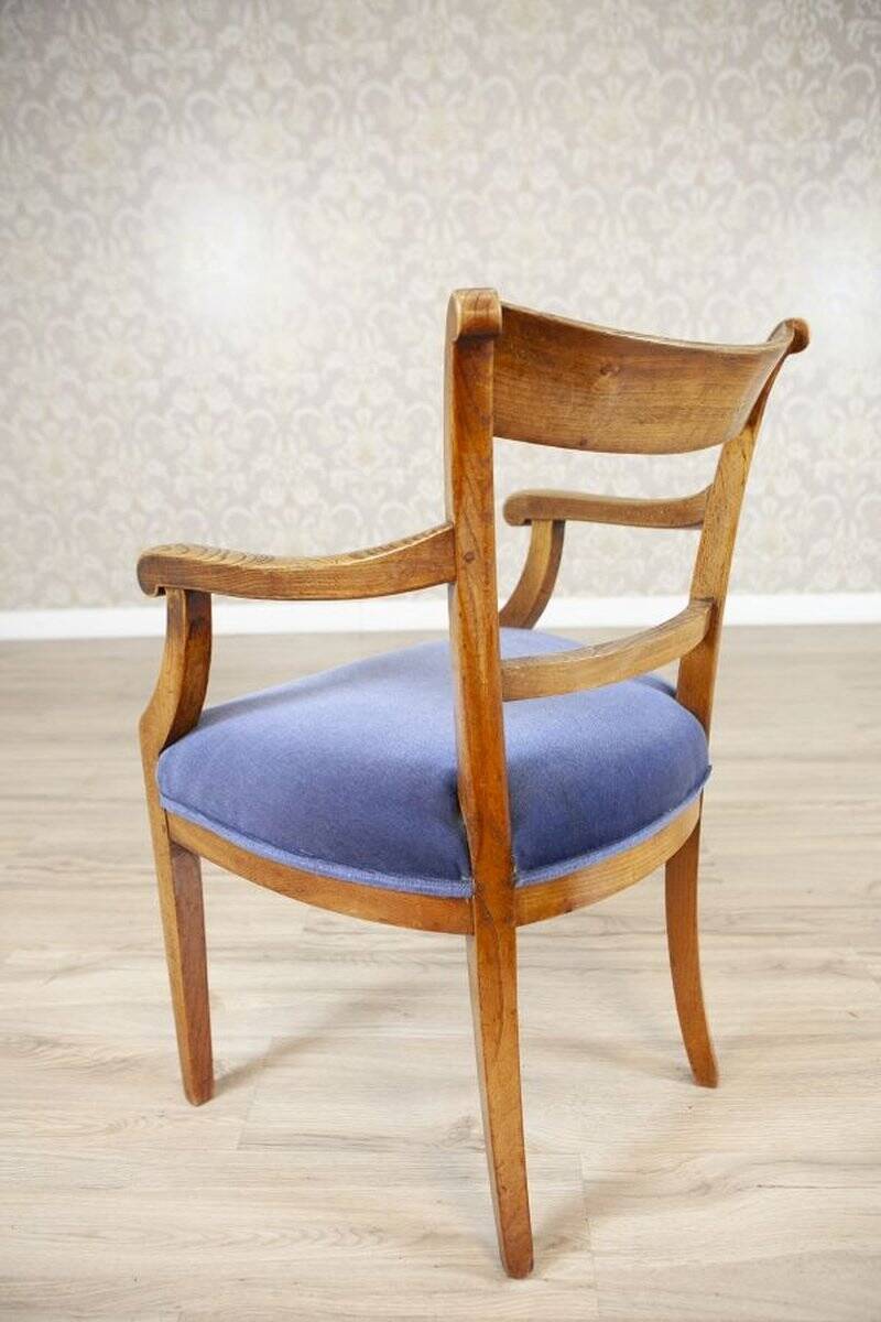Fauteuil Elm en tissu bleu, années 1950