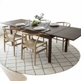 Scandinavian extendable oak table from the 1960s.