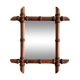 Miroir de barbier en bois imitation bambou des années 20