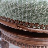 Louis XVI style piano stool in walnut