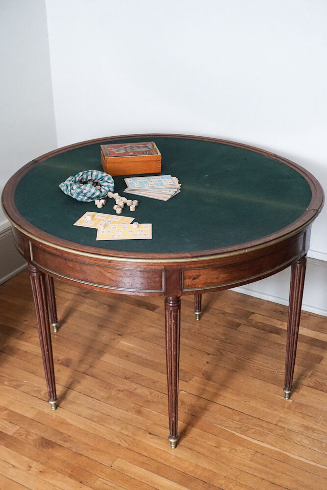 Game table Louis XVI half-moon