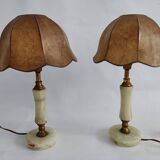 Paire de lampes en marbre