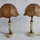 Pair of marble lamps